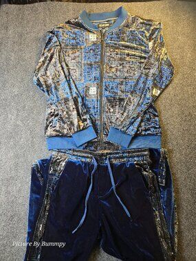 Stacy Adams velour track jacket